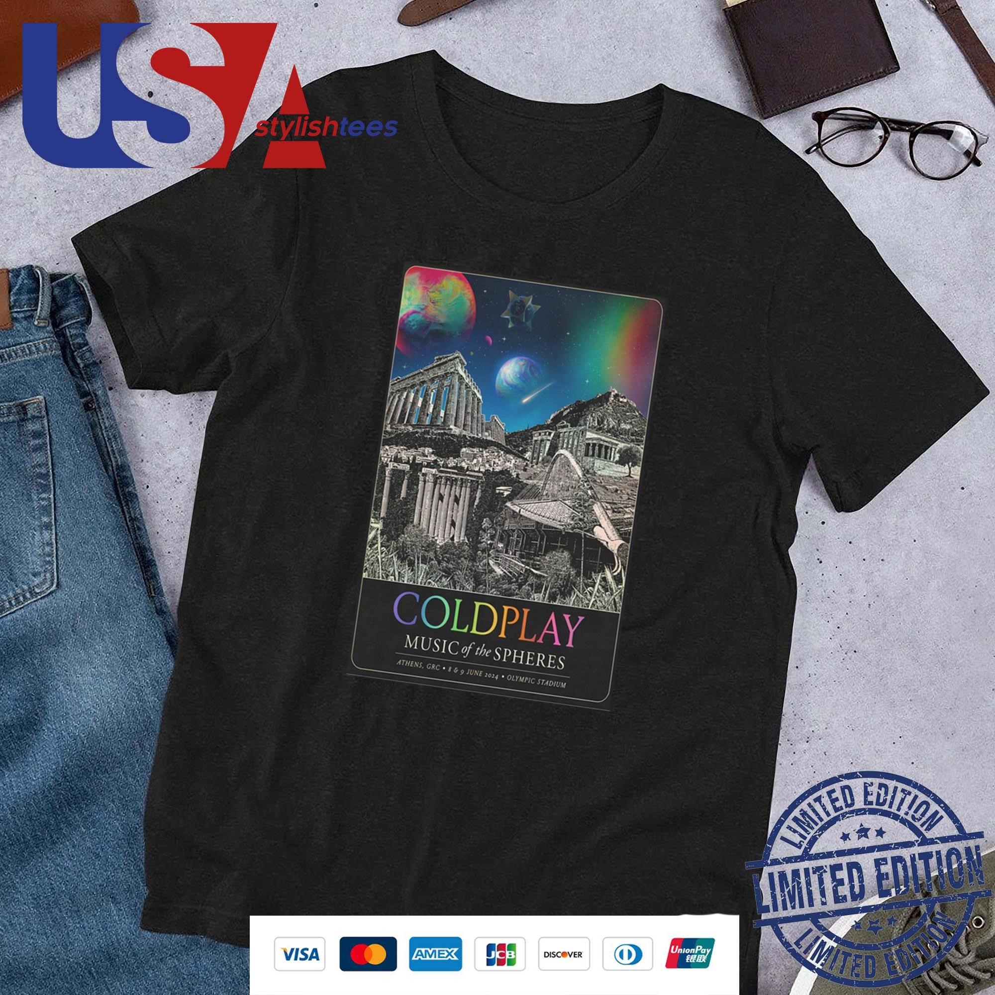 Coldplay Music Of The Spheres June 8-9 2024 Olympic Stadium Athens GRC Shirt