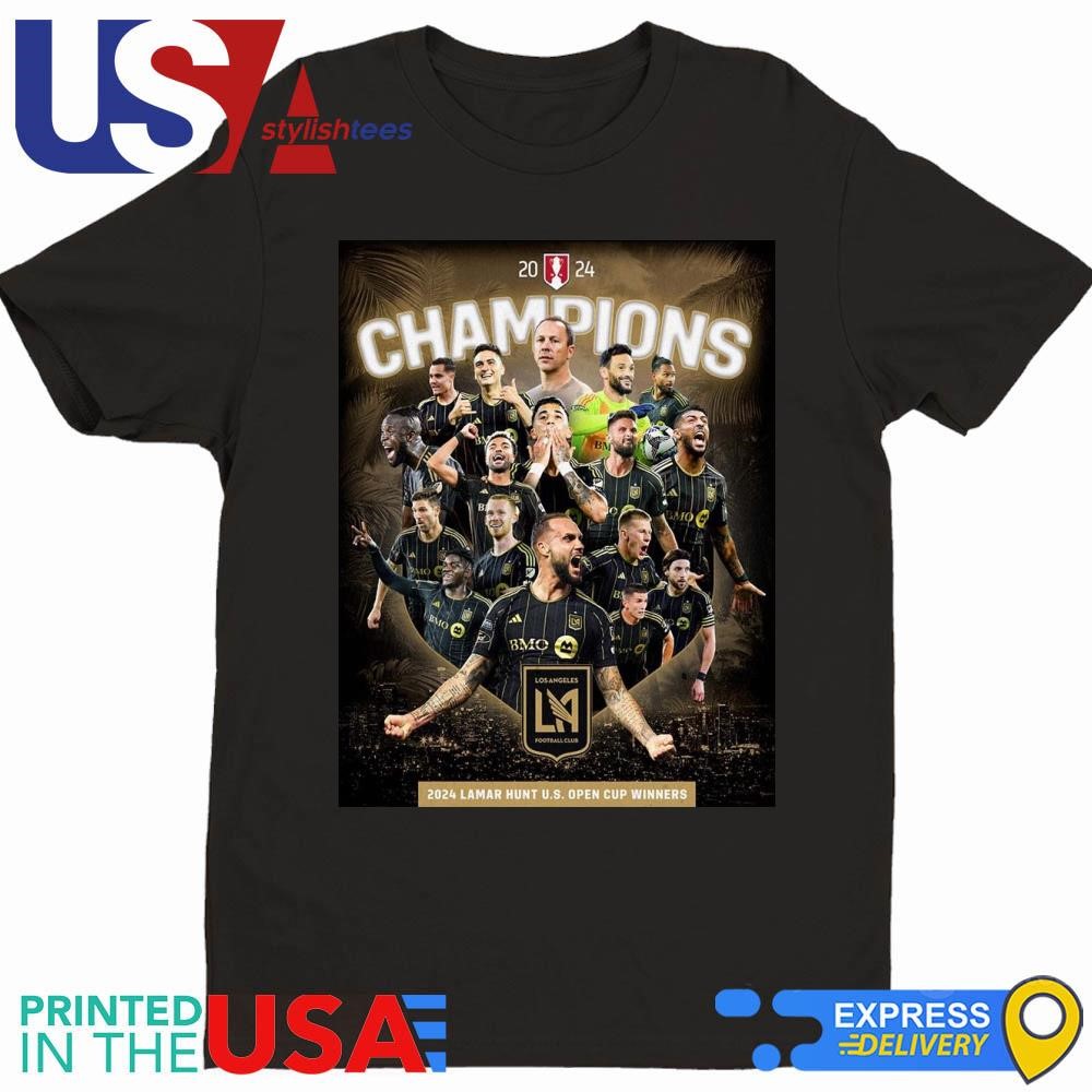 2024 Lamar Hunt US Open Cup Winners Champions Is Los Angeles Football Club Shirt