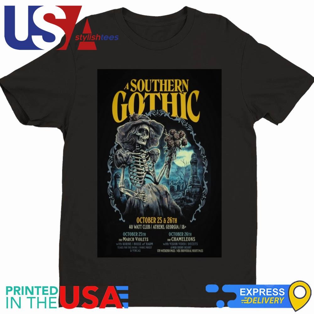 A Southern Gothic In Athens GA On October 25-26 2024 Tour Shirt