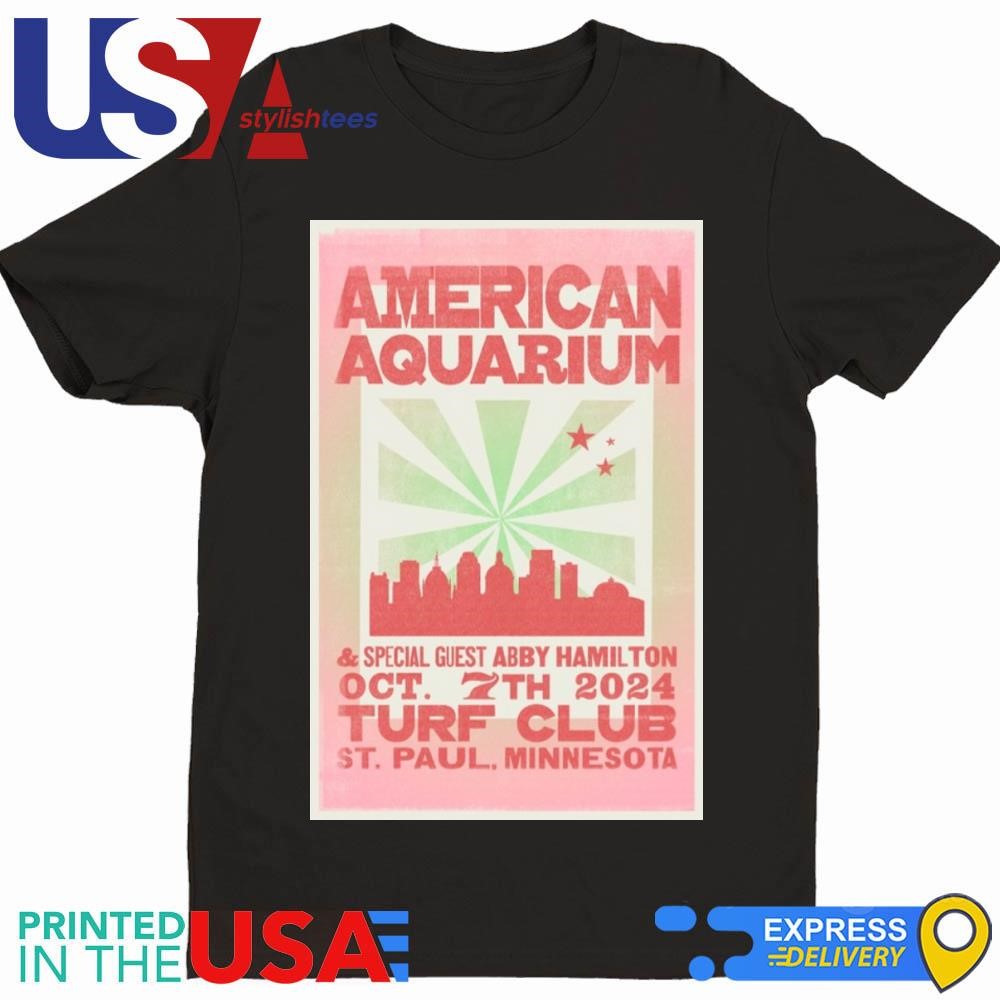 American Aquarium Oct 7 2024 Turf Club in St Paul MN Tour Shirt