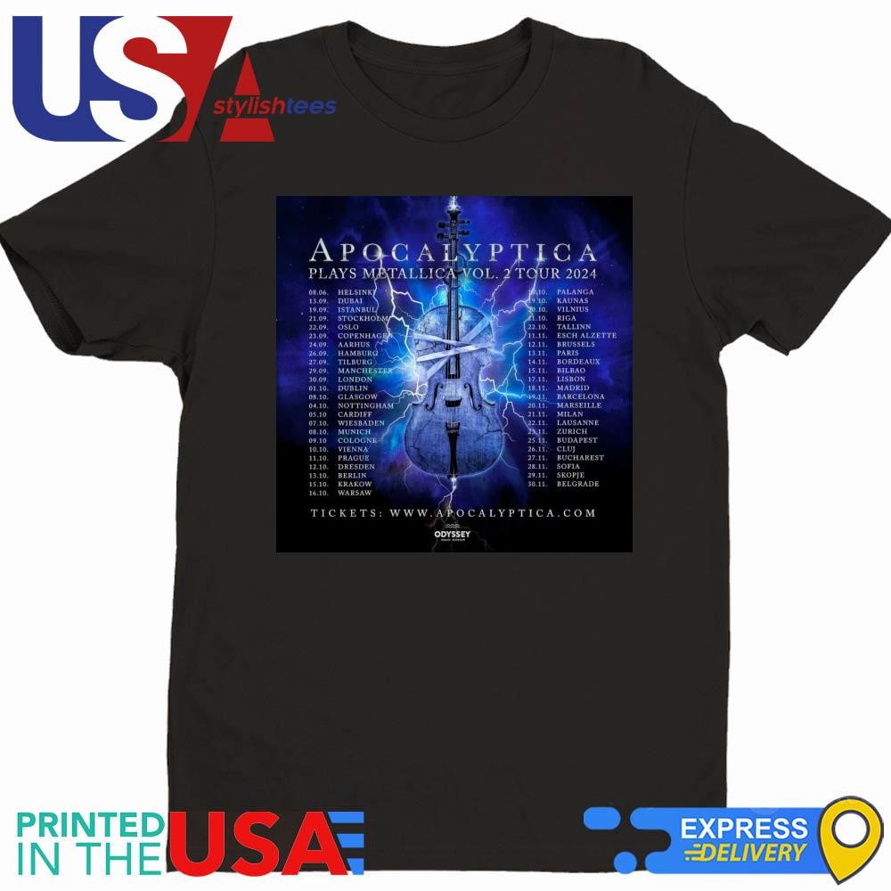 Apocalyptica Plays Metallica Vol. 2 Tour 2024 Shirt