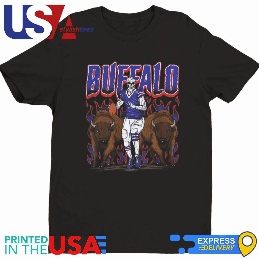 Buffalo Bills Football Skeleton Bootleg Shirt