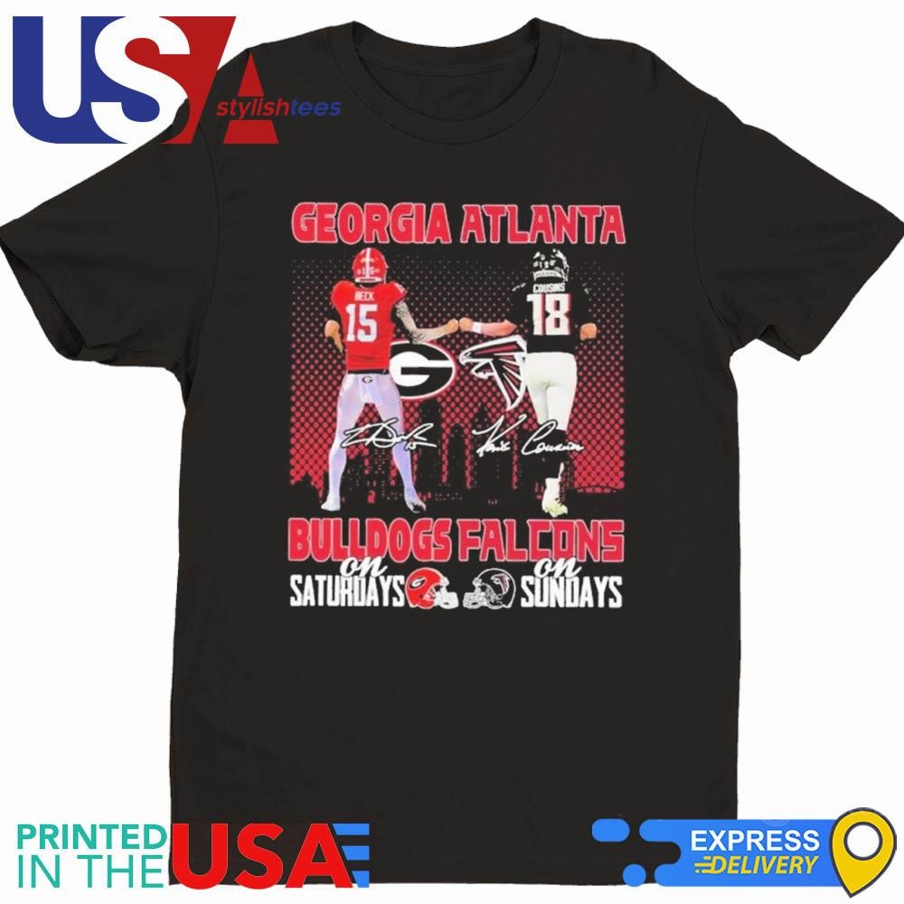 Carson Beck Georgia Bulldogs On Saturdays X Kirk Cousins Atlanta Falcons On Sundays Signatures Shirt