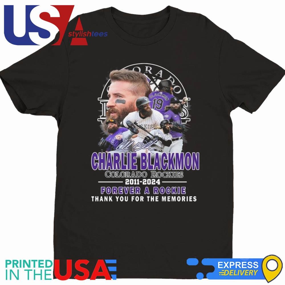 Charlie Blackmon Forever A Rookie 2011-2024 Colorado Rockies Thank You For The Memories Signature Shirt