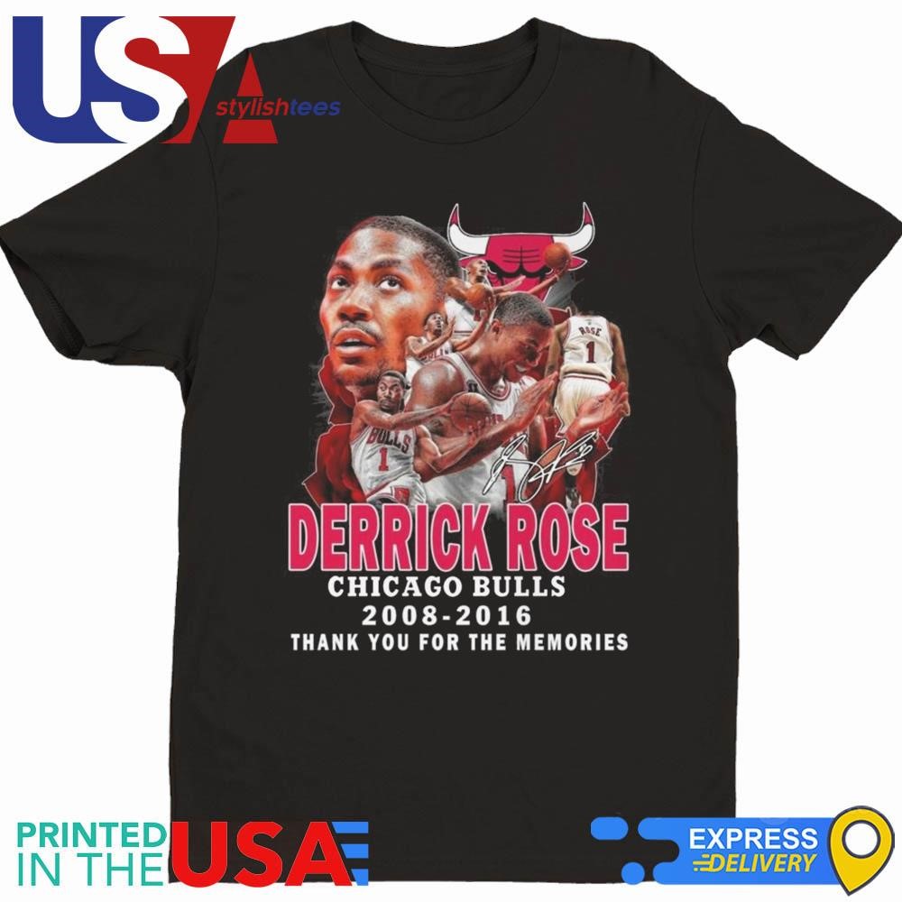 Chicago Bulls Derrick Rose 2008-2016 Thank You For The Memories Signature Shirt