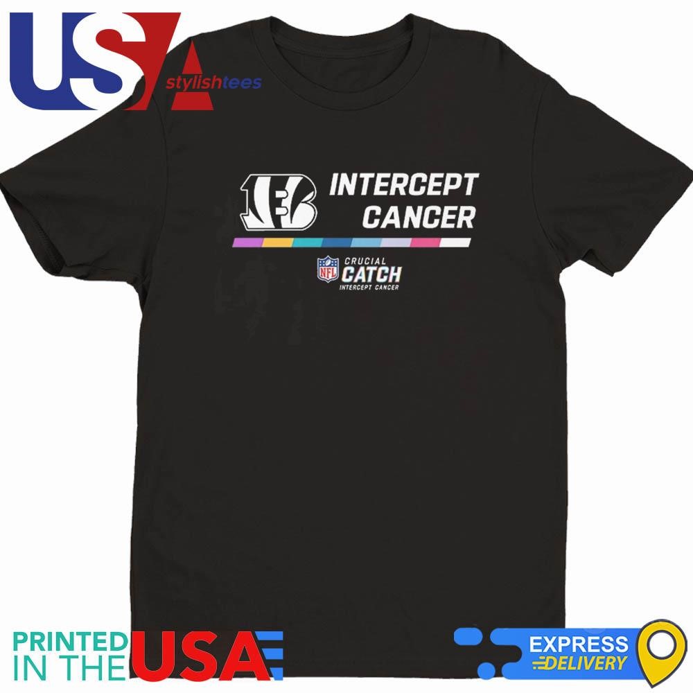 Cincinnati Bengals 2024 NFL Intercept Cancer Crucial Catch Shirt