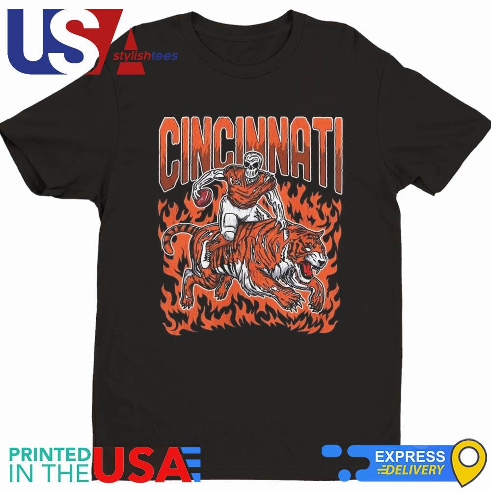 Cincinnati Bengals Football Skeleton Bootleg Shirt