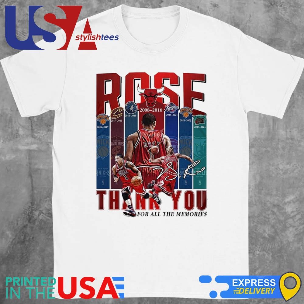 Derrick Rose Thank You For All The Memories Signature Shirt