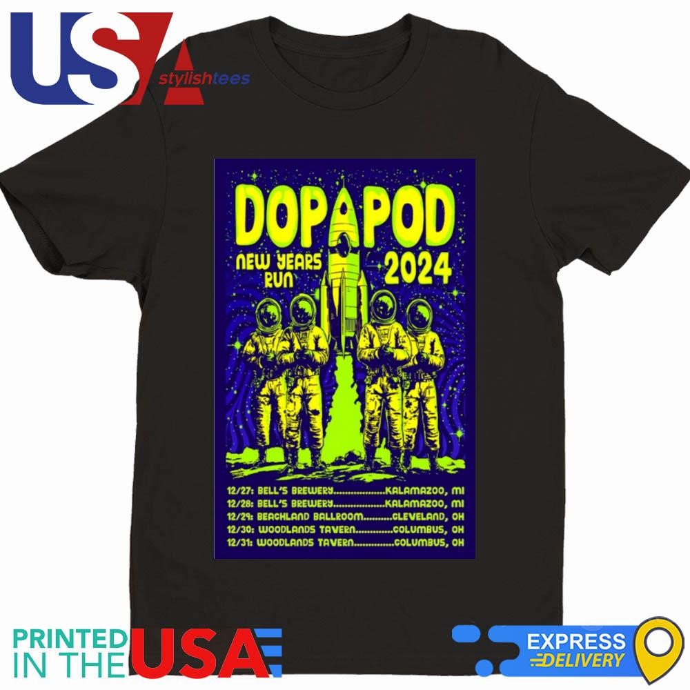 Dopapod Tour New Years Run December 2024 Shirt