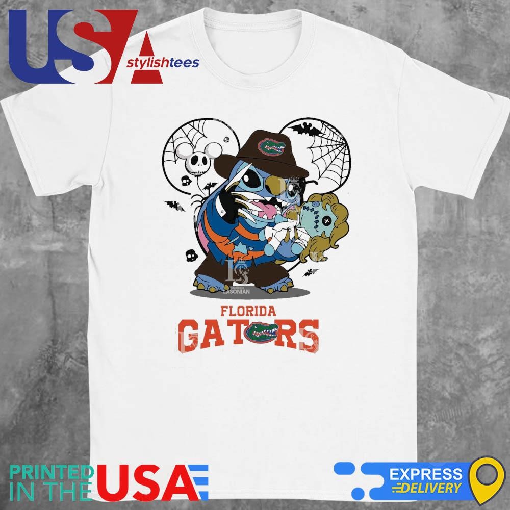 Florida Gators Stitch Freddy Krueger Halloween Shirt