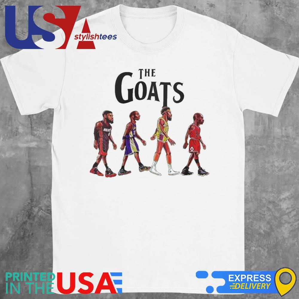 Goat Basketball Lebron James Kobe Bryant Michael Jordan Wilt Chamberlain Lakers Bulls Miami Heat NBA Champions Shirt