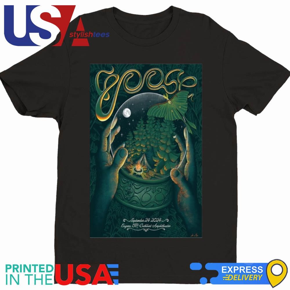 Goose At Cuthbert Amphitheater In Eugene OR September 24 2024 Tour Shirt