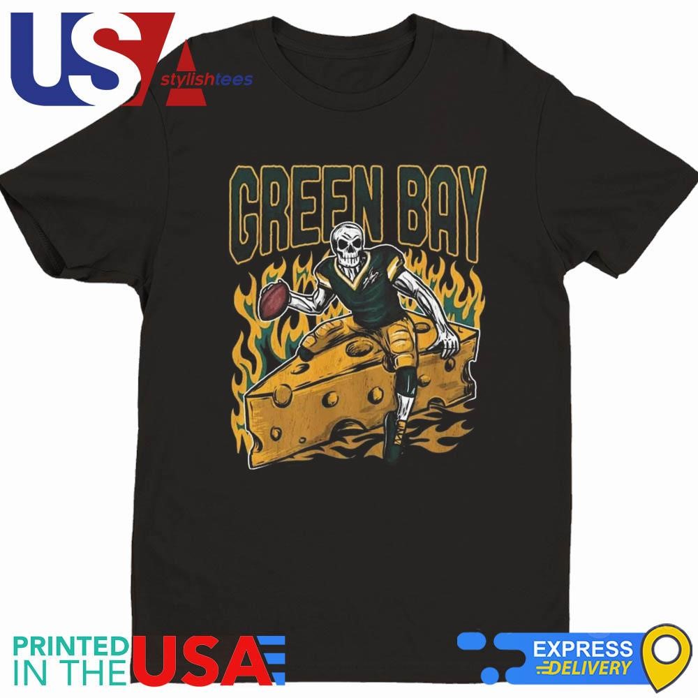 Green Bay Packers Football Skeleton Bootleg Shirt