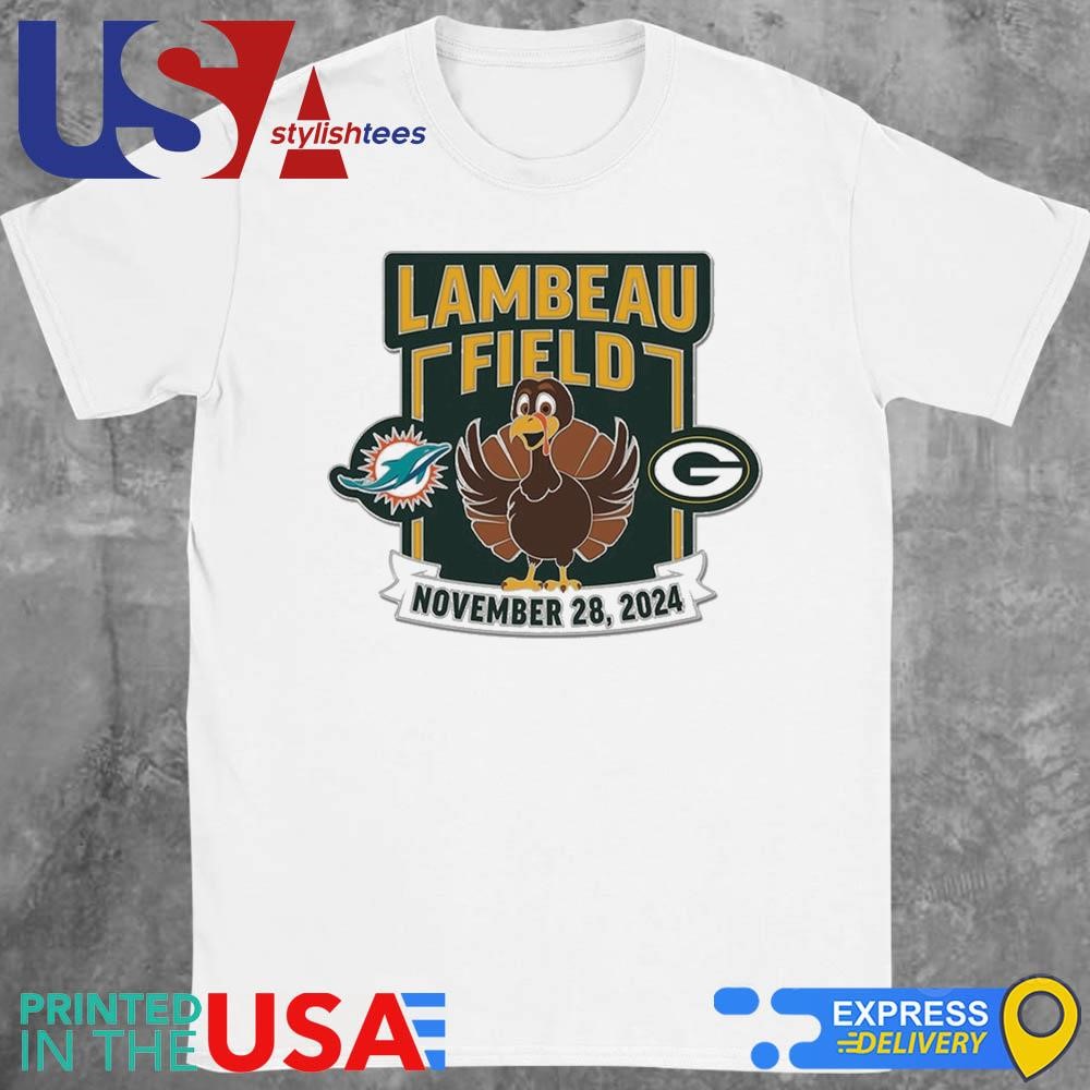 Green Bay Packers vs Miami Dolphins Lambeau Field November 28 2024 Matchup Shirt