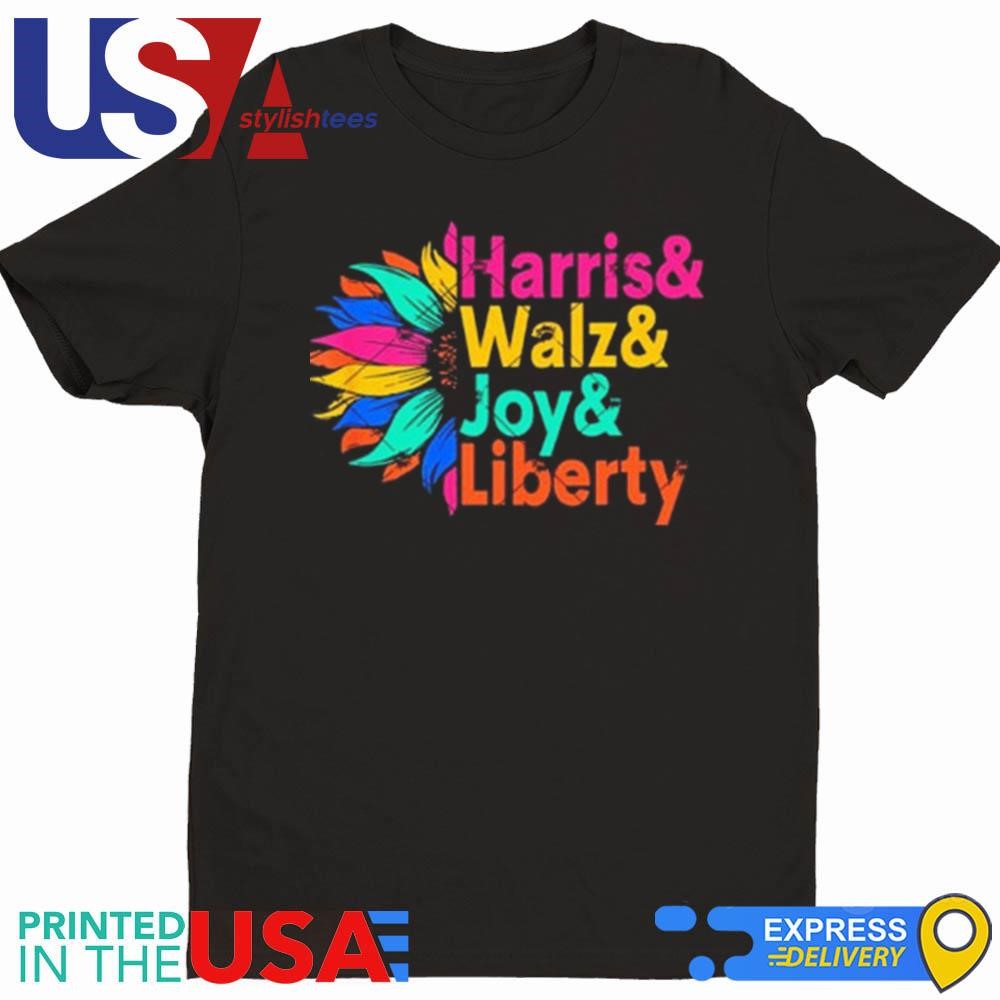 Harris Walz Joy Liberty Sunflower Shirt