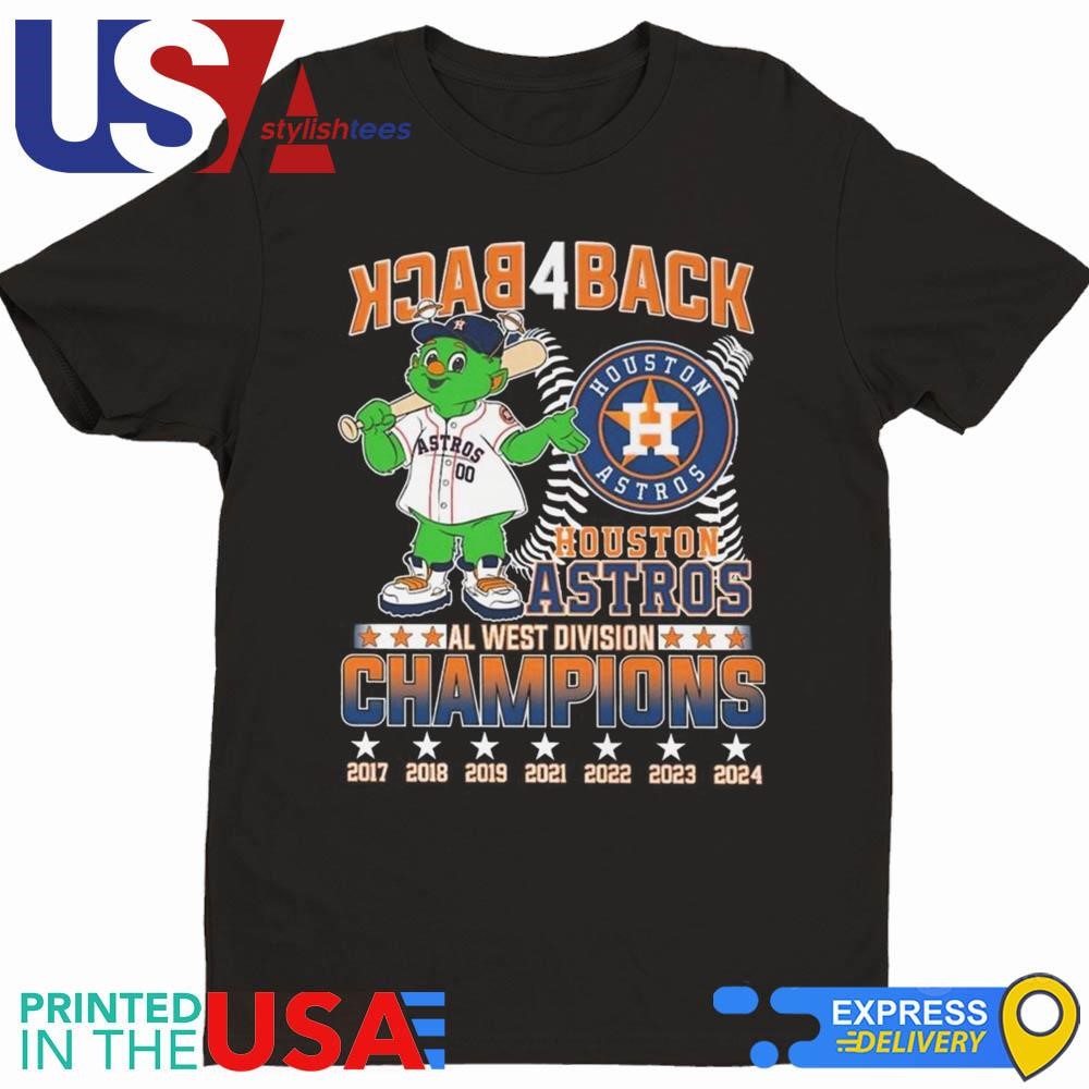 Houston Astros Back 4 Back AL West Division Champs 2024 Mascot Shirt