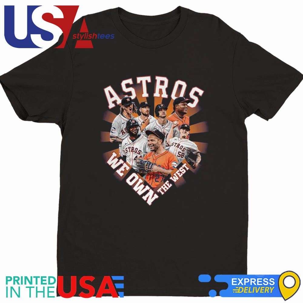 Houston Astros MLB 2024 Champions American League West Back To Back To Back We Own The West Shirt