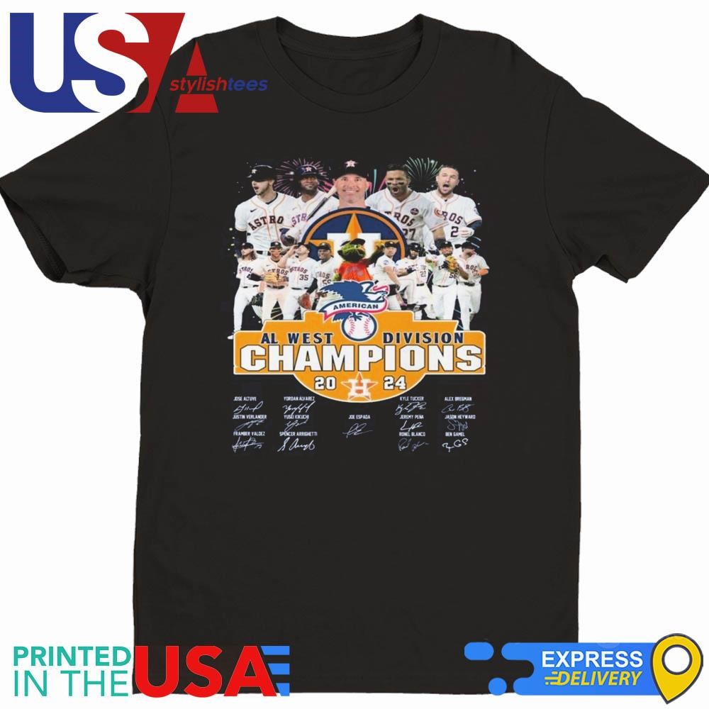 Houston Astros MLB American AL West Division Champions 2024 Signatures Shirt