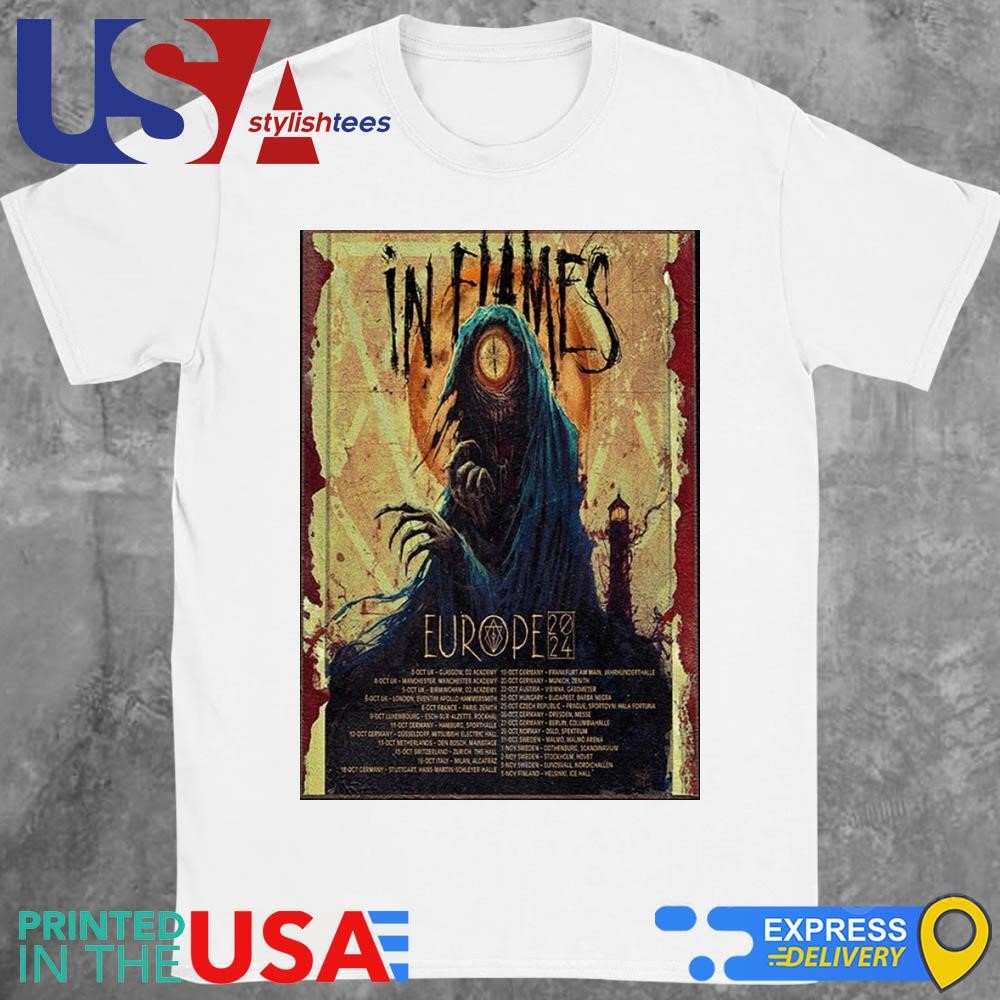 In Flames Europe Tour 2024 With Arch Enemy And Soilwork Tour Shirt