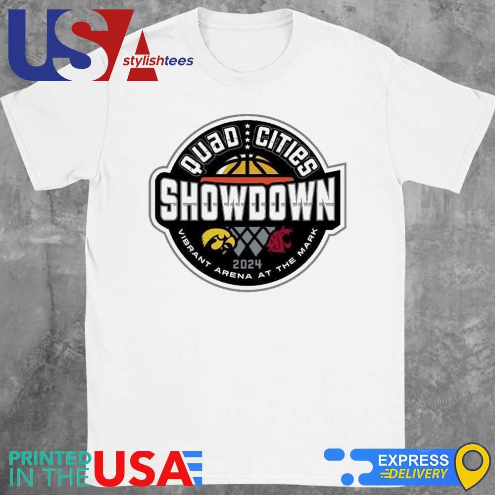 Iowa Hawkeyes Vs Washington State Cougars Quad Cities Showdown Vibrant Arena At The Mark 2024 Shirt