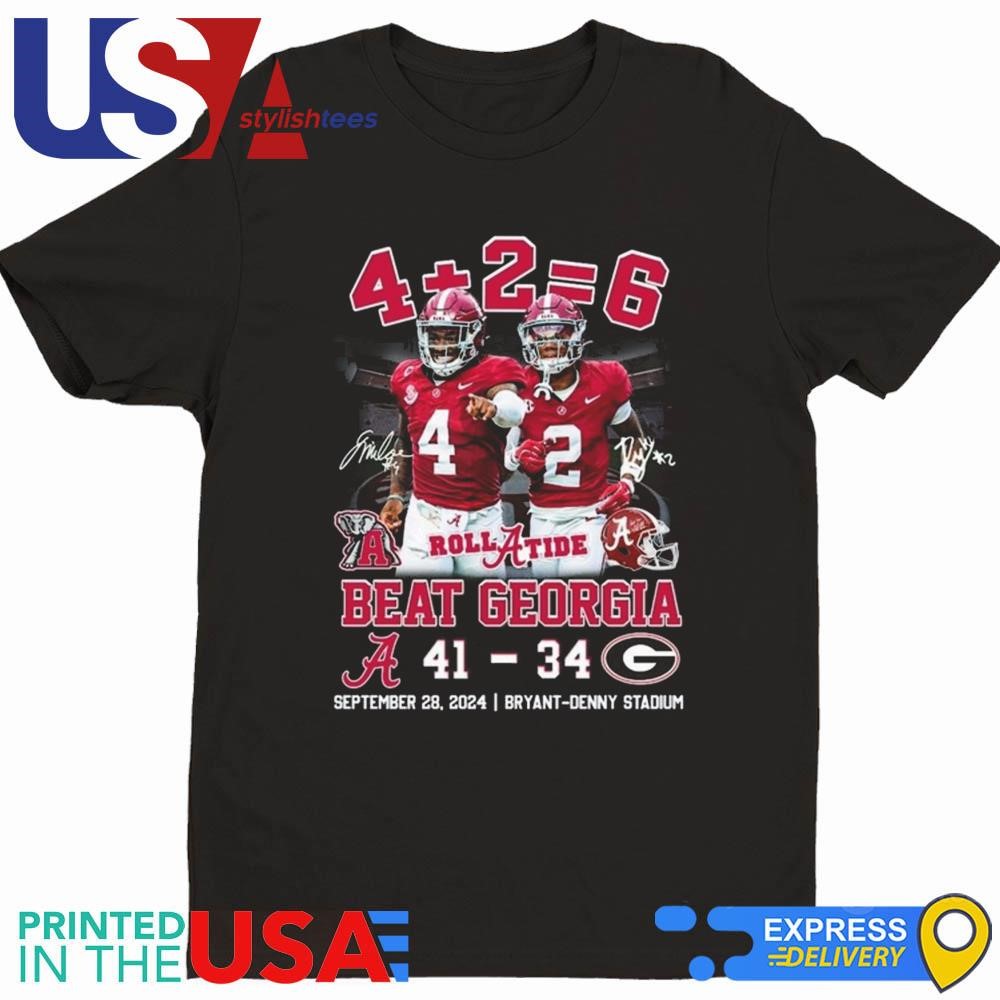 Jalen Milroe And Ryan Williams Alabama Crimson Tide 41-34 Georgia Bulldogs Shirt