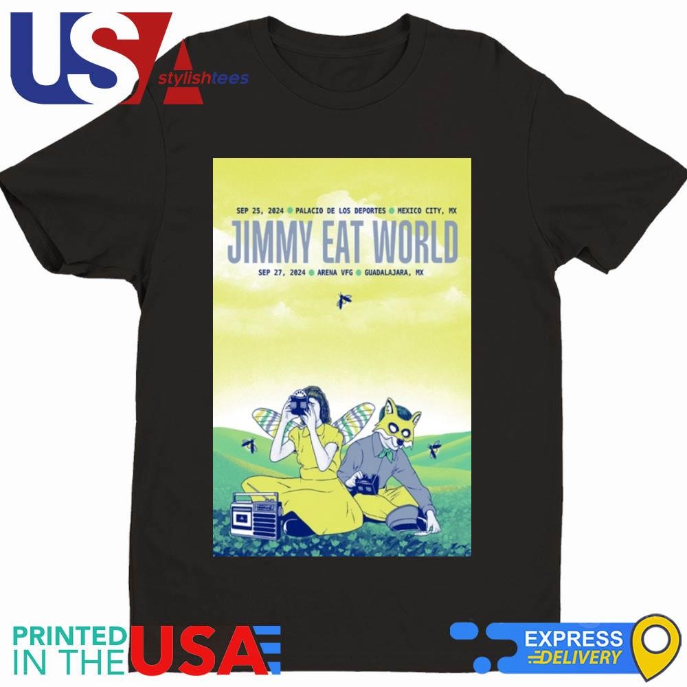 Jimmy Eat World On September 25 & 27 2024 Mexico Tour Shirt