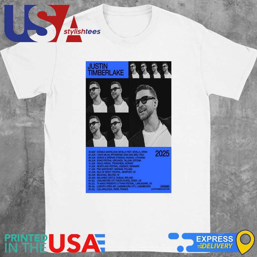 Justin Timberlake Europe Tour 2025 Shirt