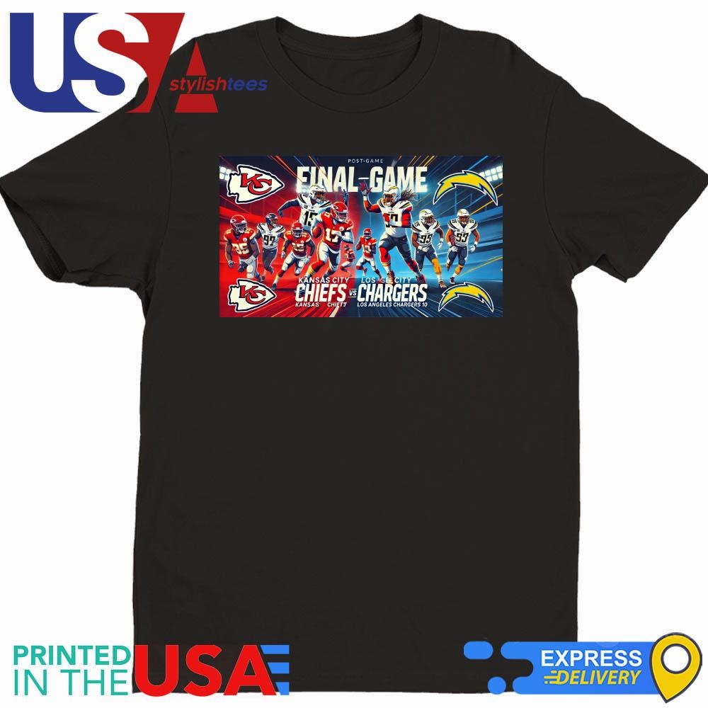 Kansas City Chiefs 17-10 Los Angeles Chargers Post-Game Final Game September 29 2024 Shirt