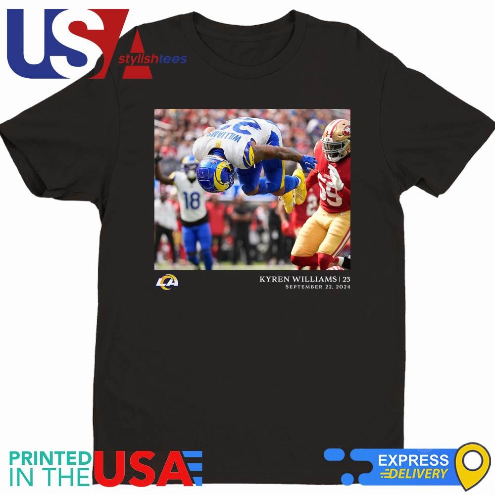 Kyren Williams Black Los Angeles Rams NFL Flash Features Week 3 Shirt