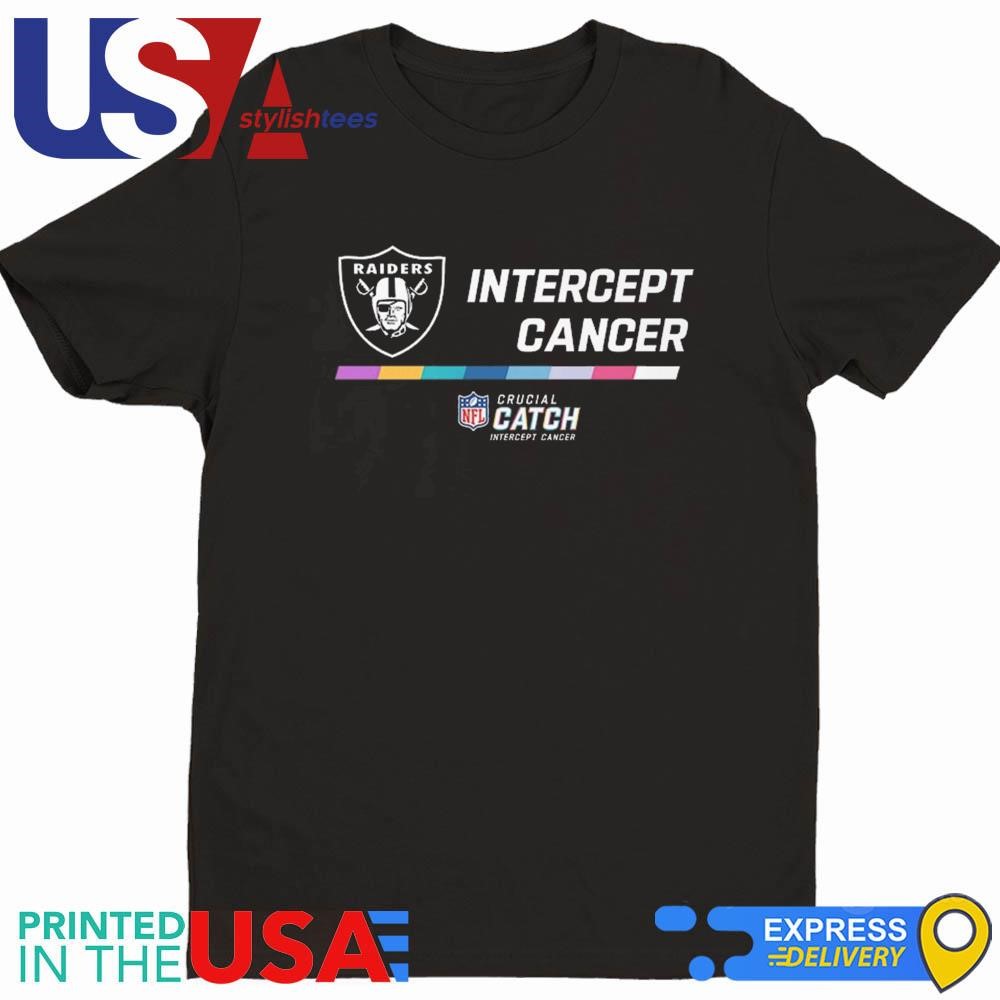 Las Vegas Raiders 2024 NFL Intercept Cancer Crucial Catch Shirt