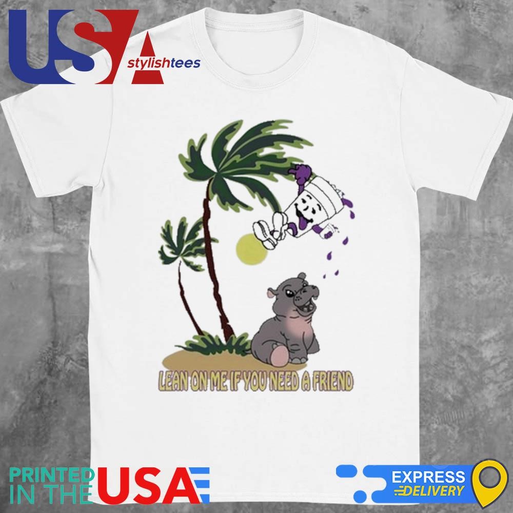 Lean On Me If You Need A Friend Moo Deng Shirt