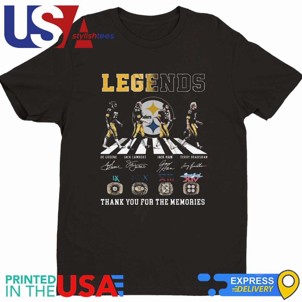 Legends Pittsburgh Steelers Thank You For The Memories Walking Signatures Shirt