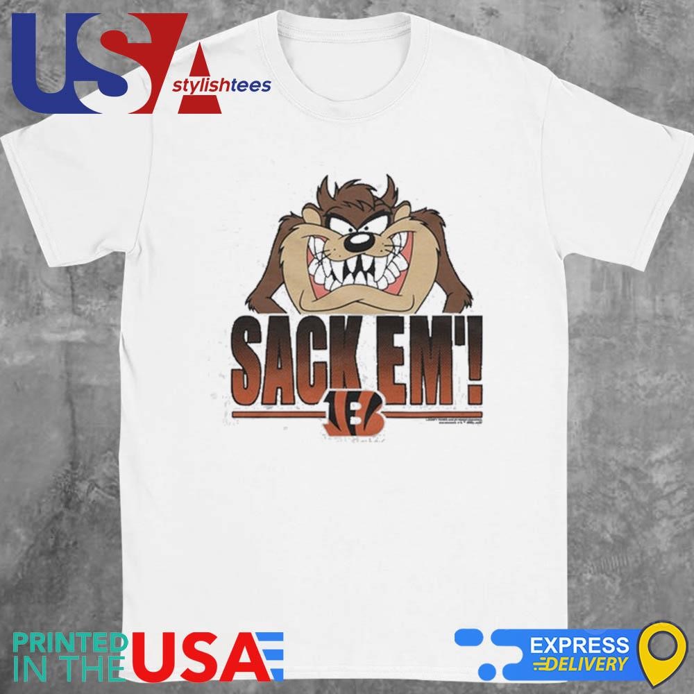 Looney Tunes Taz Sack Em' x Cincinnati Bengals Shirt