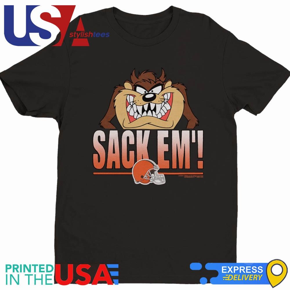 Looney Tunes Taz Sack Em' x Cleveland Browns Shirt