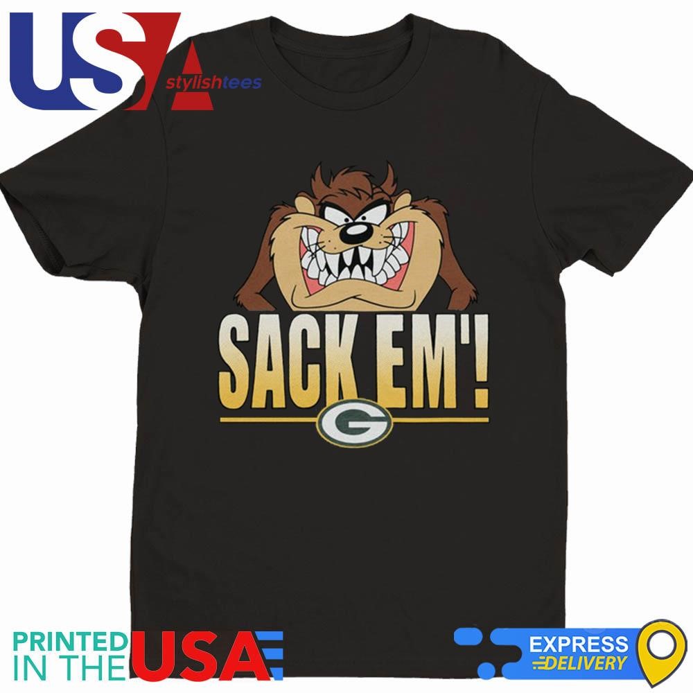 Looney Tunes Taz Sack Em' x Green Bay Packers Shirt