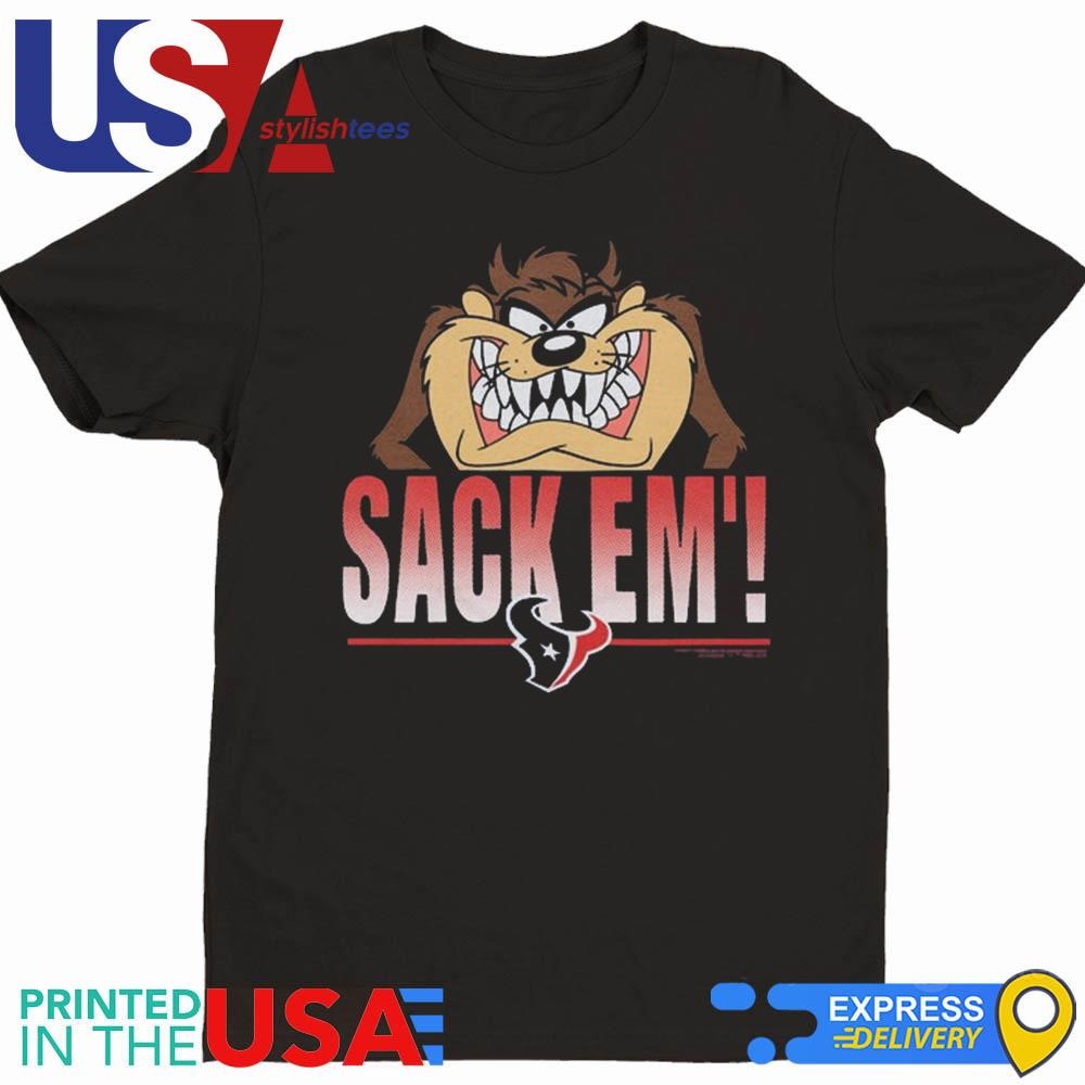 Looney Tunes Taz Sack Em' x Houston Texans Shirt