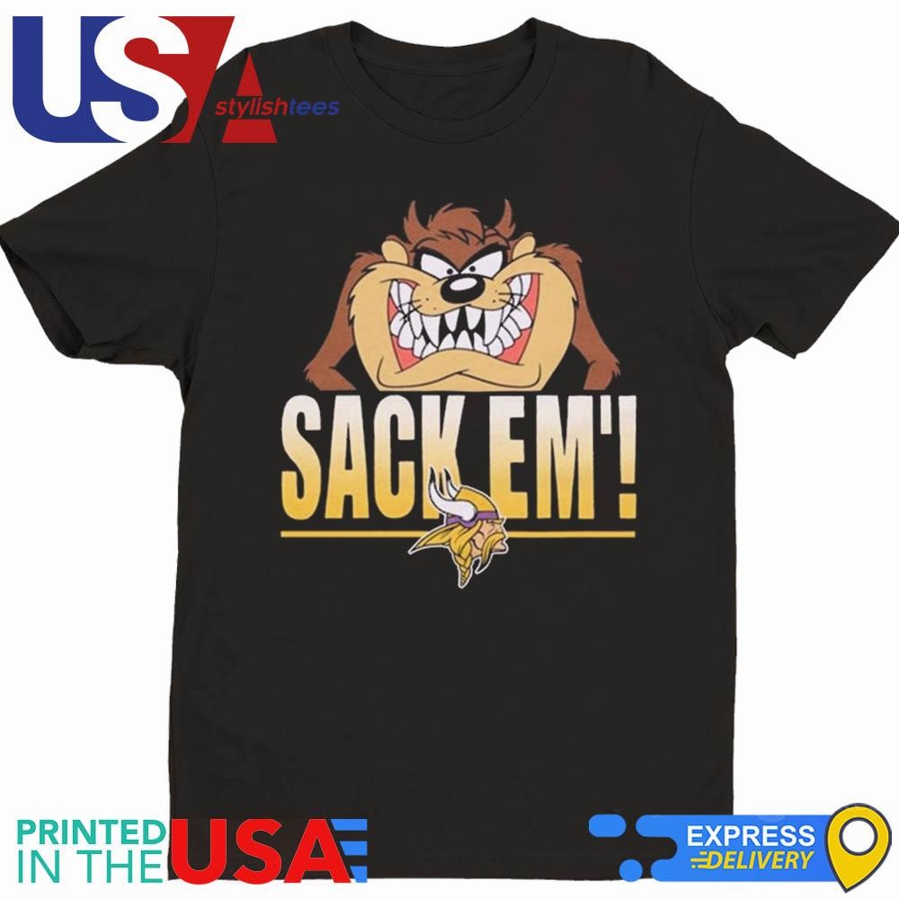 Looney Tunes Taz Sack Em' x Minnesota Vikings Shirt