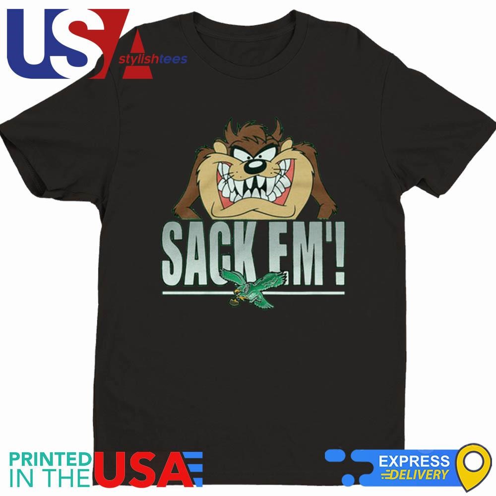 Looney Tunes Taz Sack Em' x Philadelphia Eagles Shirt