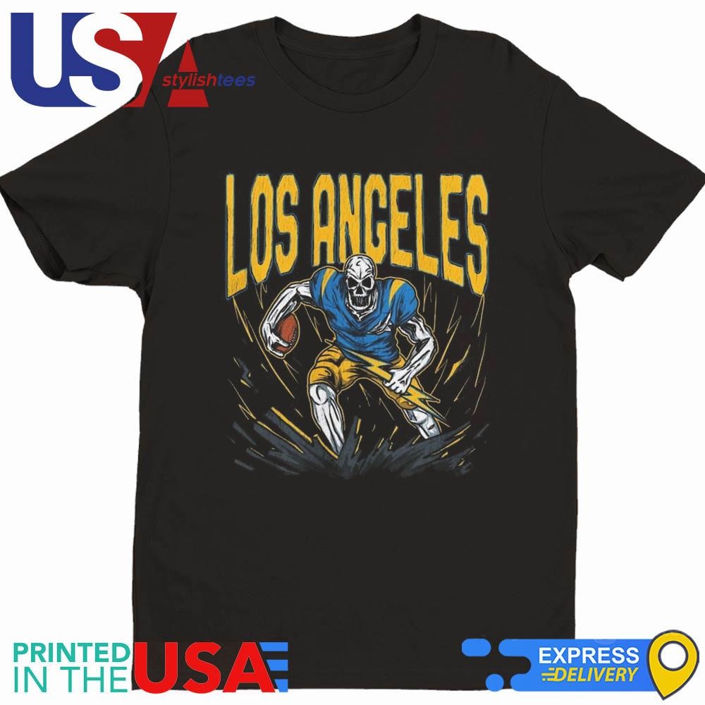 Los Angeles Chargers Football Skeleton Bootleg Shirt