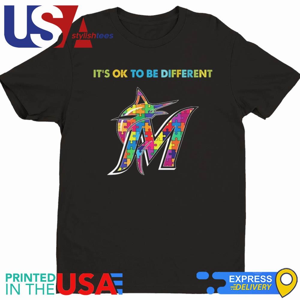 MLB Miami Marlins It's Ok To Be Different Autism 2024 Shirt