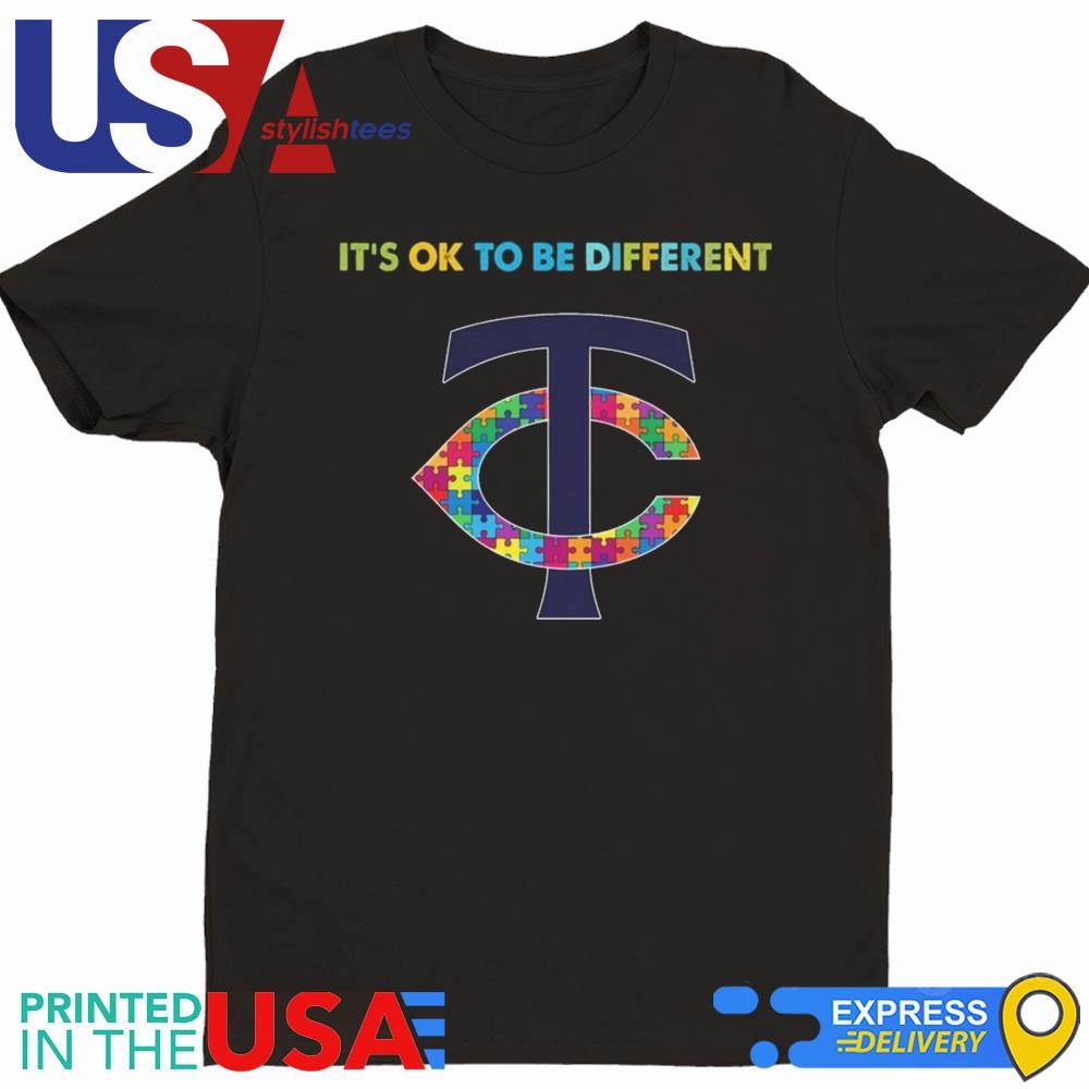 MLB Minnesota Twins It's Ok To Be Different Autism 2024 Shirt