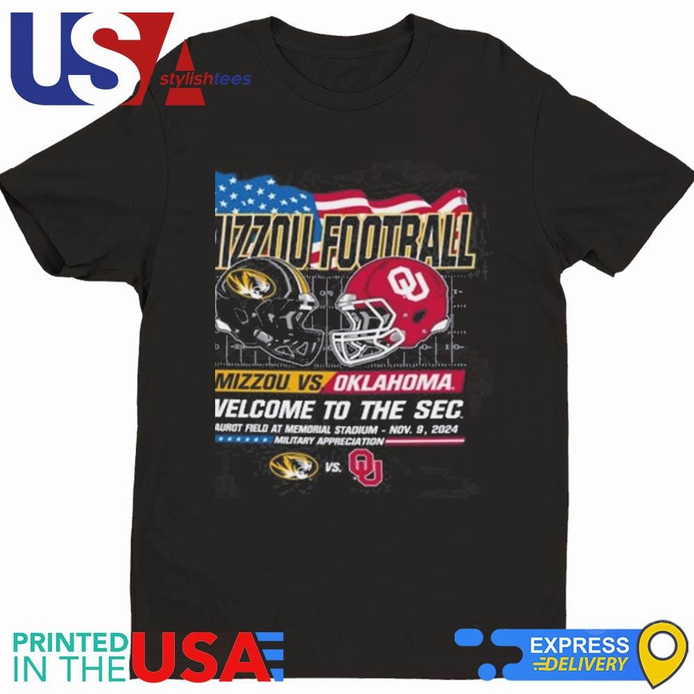 Mizzou Football Mizzou Vs Oklahoma Welcome To The Sec Faurot Field At Memorial Stadium Nov 9 2024 Shirt