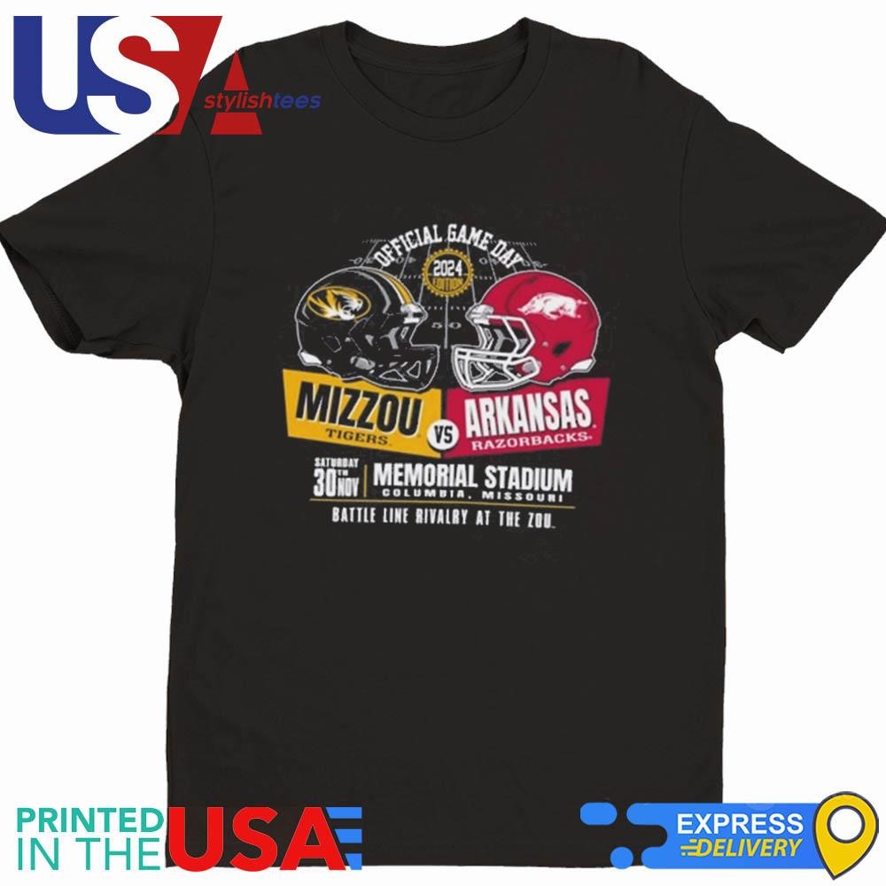 Mizzou Tigers Champion 2024 MU vs Arkansas Official Game Day Battle Line Rivalry At The Zou Shirt