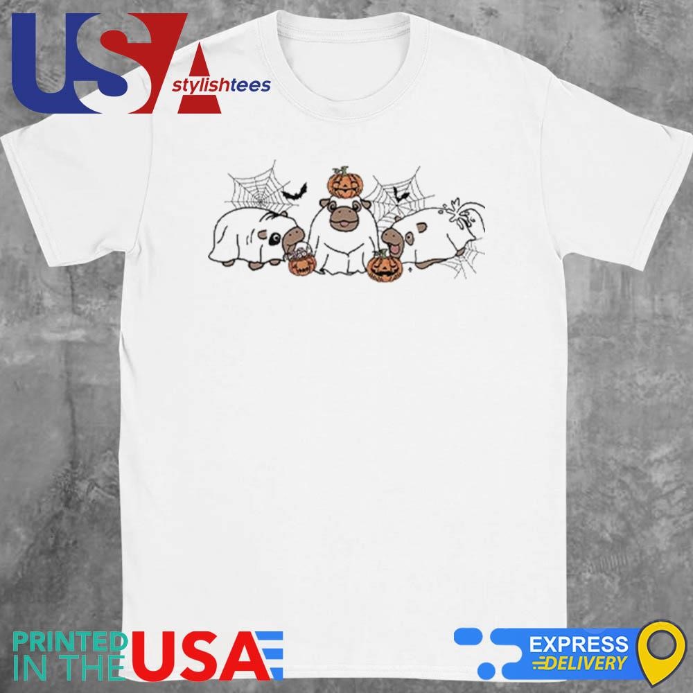 Moo Deng Ghost Halloween Shirt