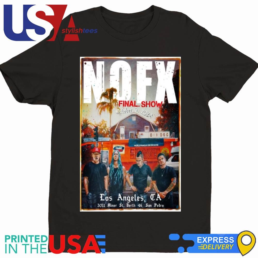 NOFX Outer Harbor Berth 46 in Los Angeles CA Oct 6 2024 Tour Shirt