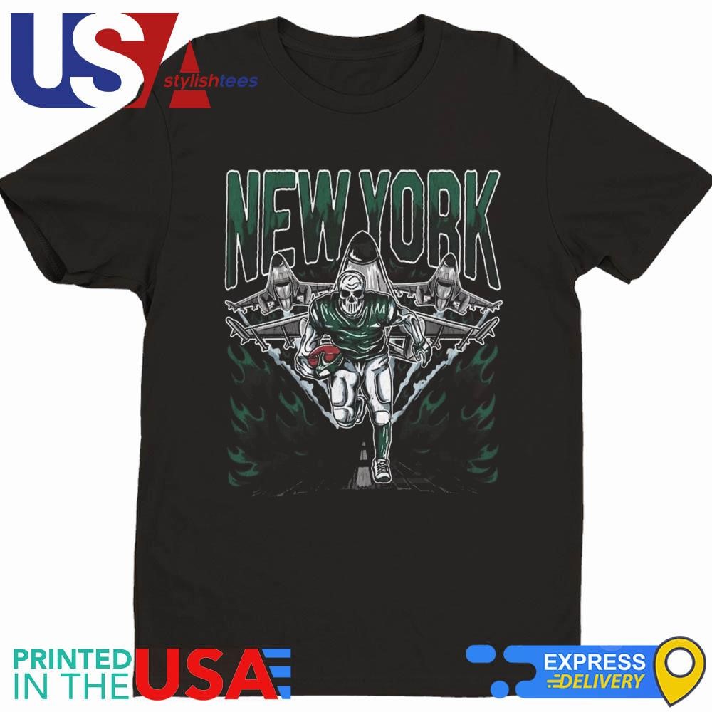 New York Jets Football Skeleton Bootleg Shirt