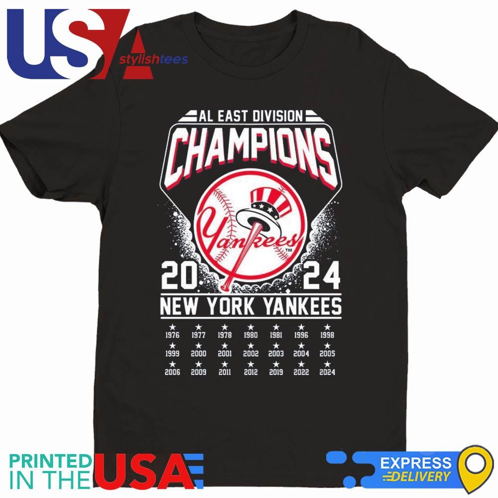 New York Yankees AL East Division Champions 1976-2024 Logo Shirt