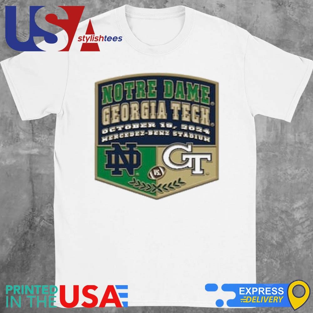 Notre Dame Fighting Irish Vs Georgia Tech October 19 2024 Mercedes-Benz Stadium Shirt