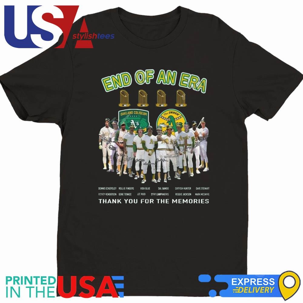 Oakland End Of An Era Thank You For The Memories Signatures Shirt