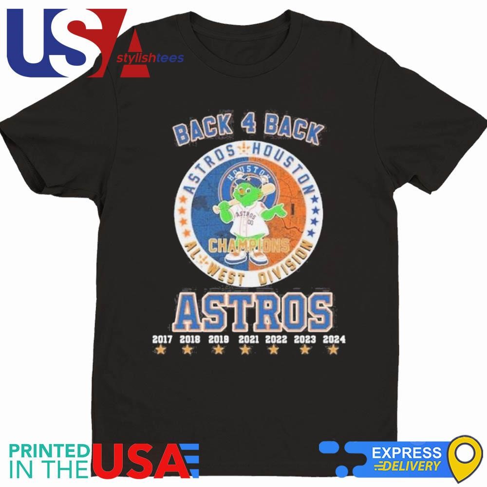 Orbit Mascot Back 4 Back AL West Division Champions Houston Astros Shirt